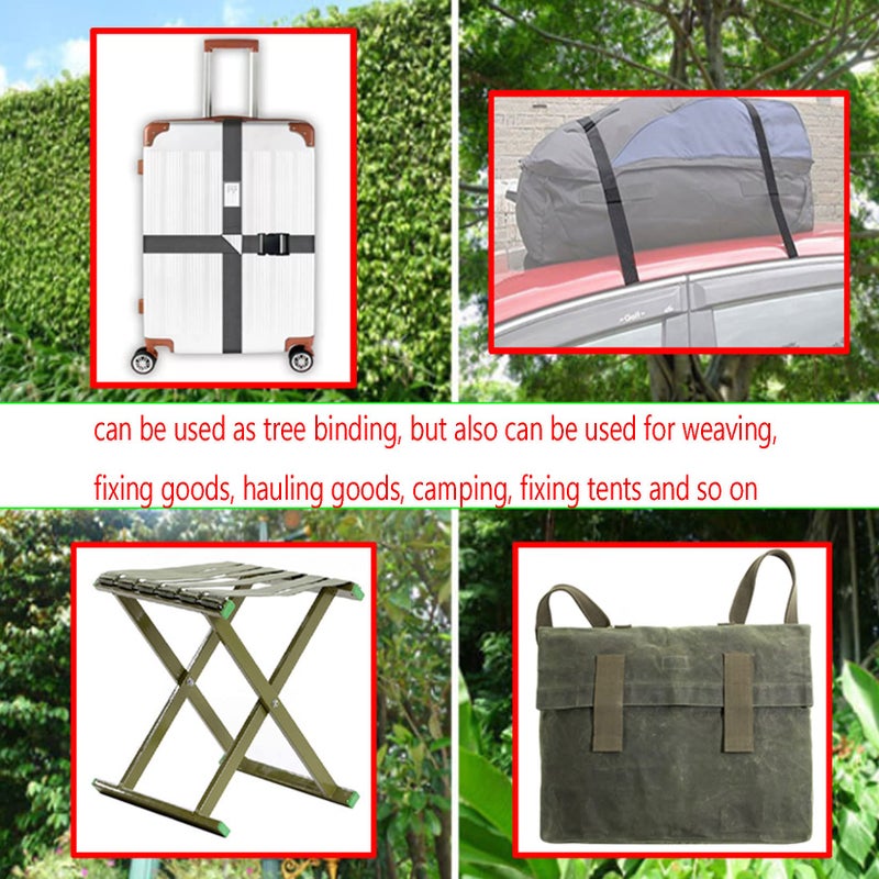 HanyHere 1 Roll 65.6 Feet Tree Tie for Plant Support Garden Strap 1 Inch Width Staking and Guying Material 1,800 Lbs Strength (Army Green) - Image 5
